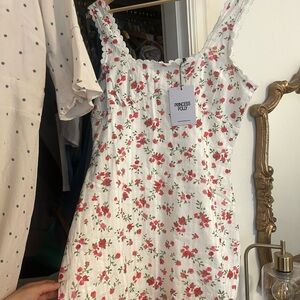 Princess Polly White and Red Floral Dasha Mini Dress